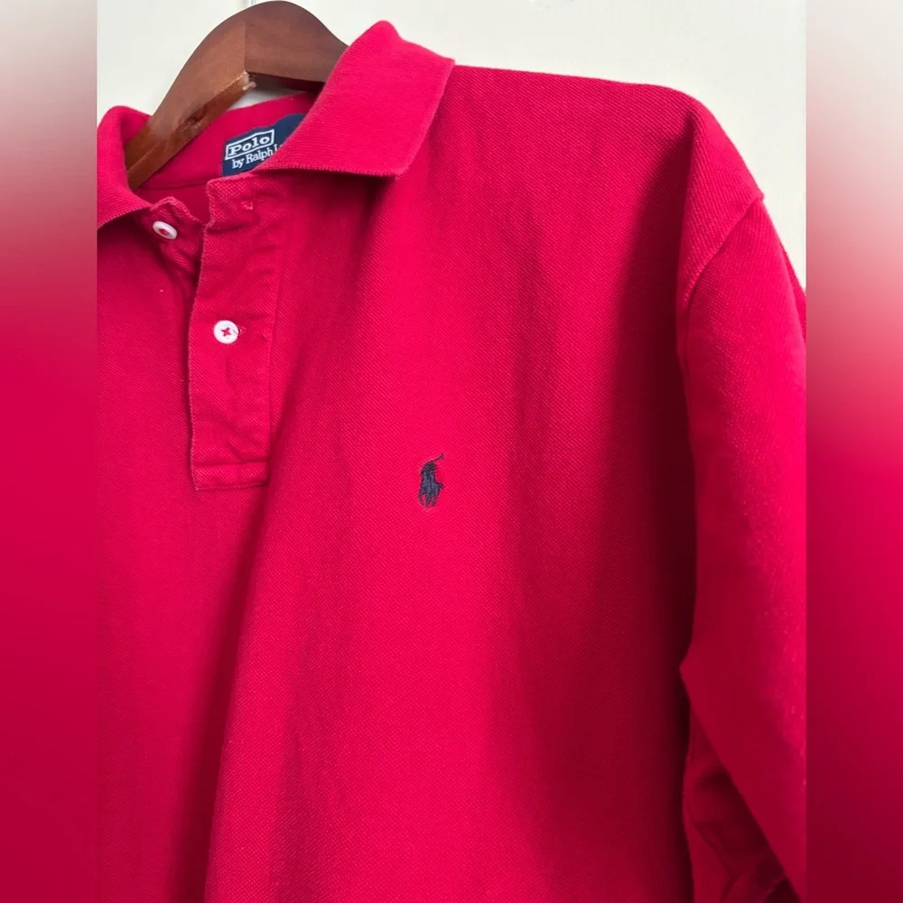 Polo Ralph Lauren Y2K Red polo shirt men’s size XL